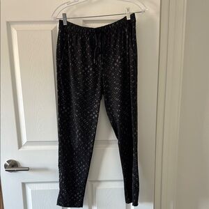 Lulu Lemon Black Patterned Jogger Pants